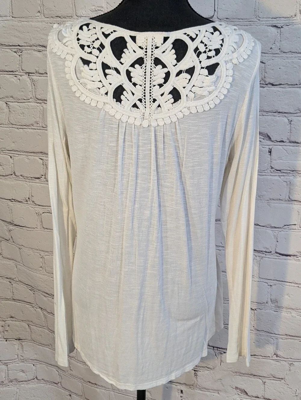 anthropologie | Meadow Rue • White Long Sleeve Shirt